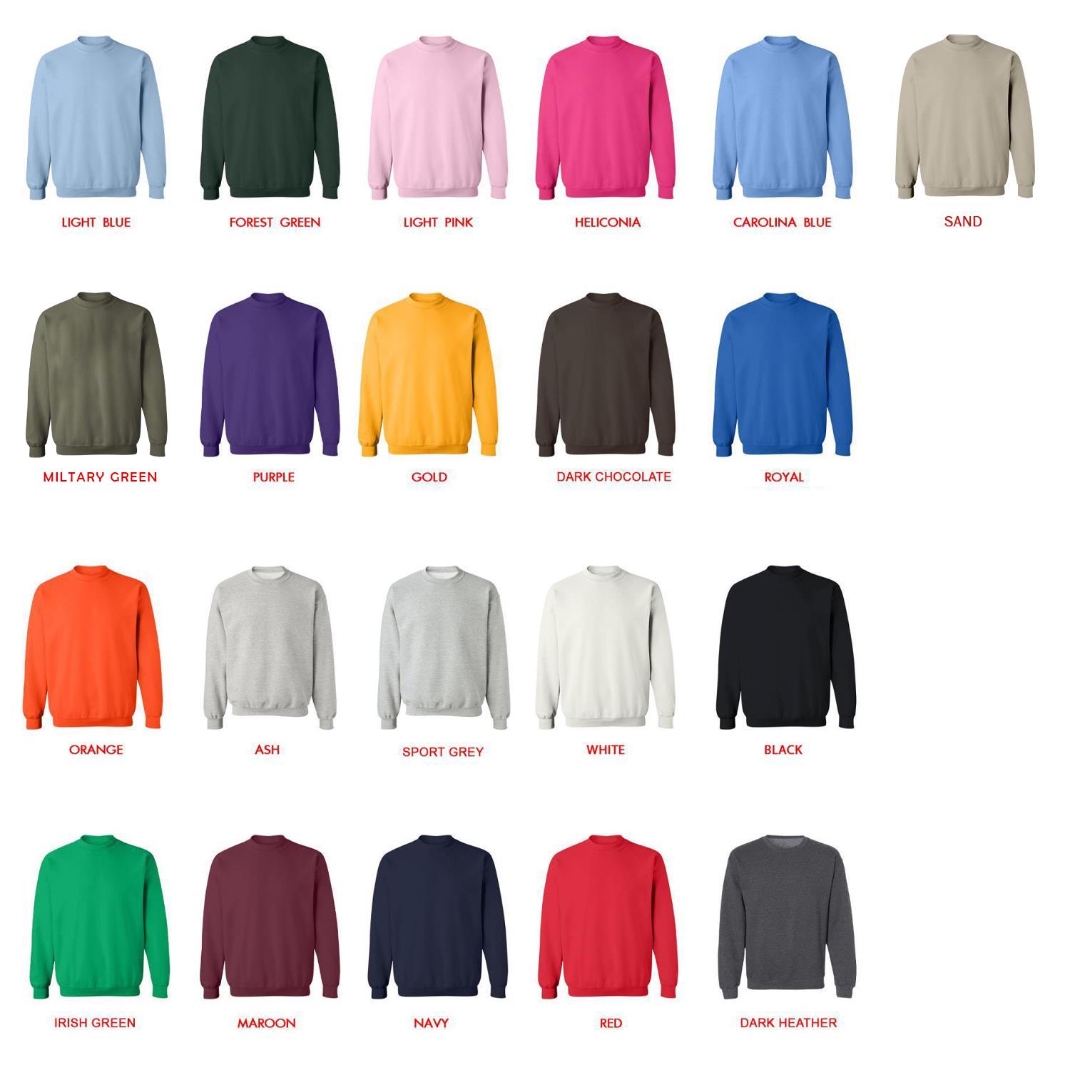 sweatshirt color chart - Cockapoo Gifts UK
