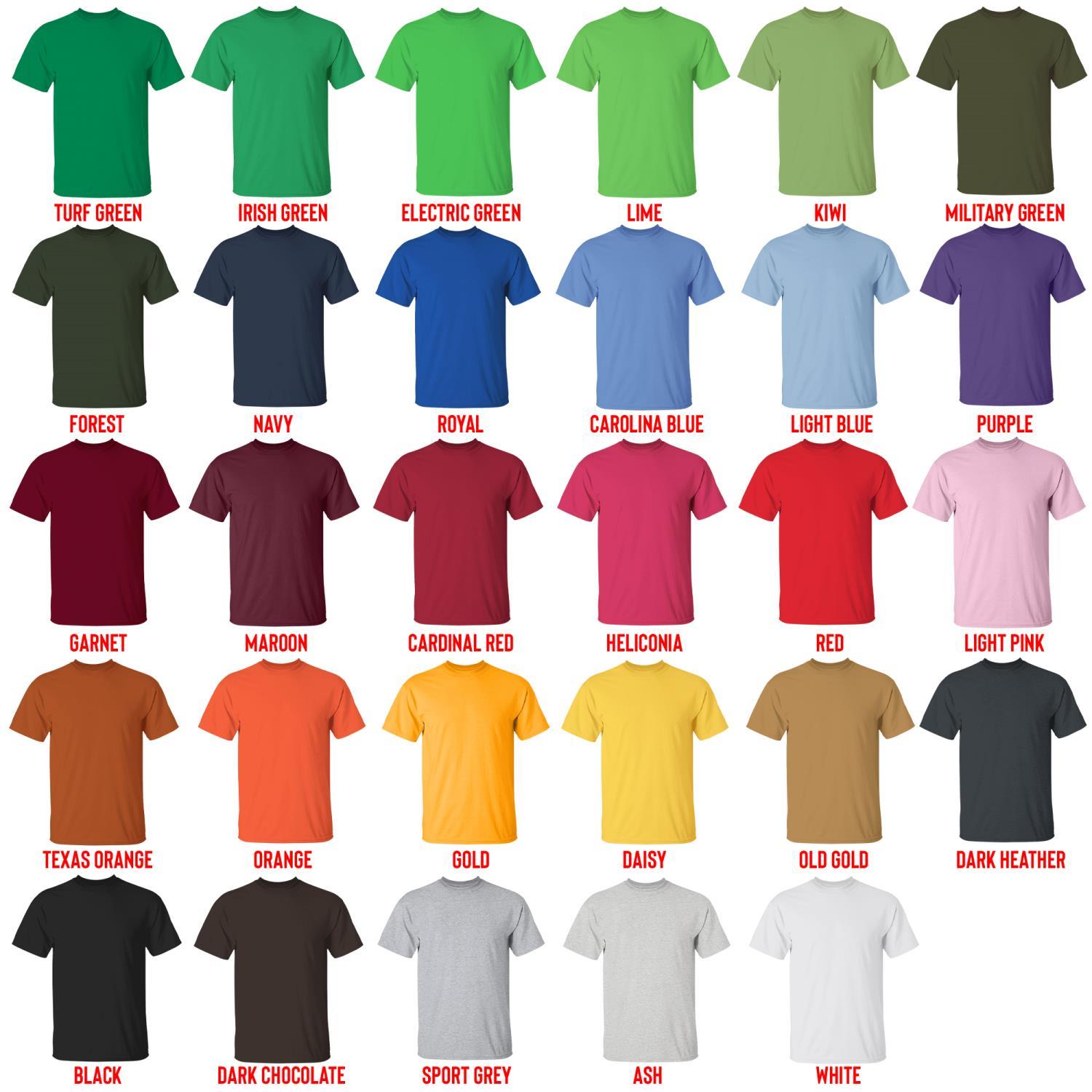 t shirt color chart - Cockapoo Gifts UK