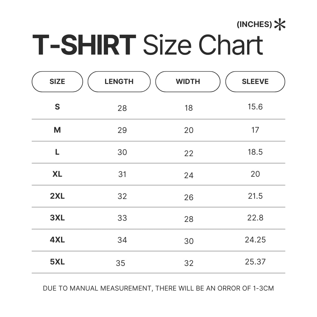 T shirt Size Chart - Cockapoo Gifts UK