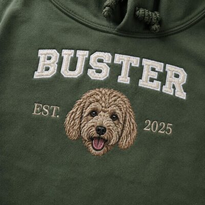 Cockapoo Vintage Custom Embroidered Hoodie