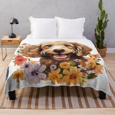 Cockapoo Modern Print Throw Blanket