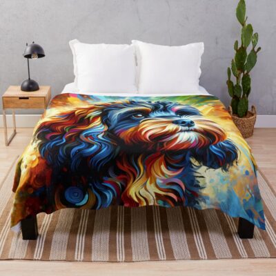 Cockapoo Retro Design Throw Blanket