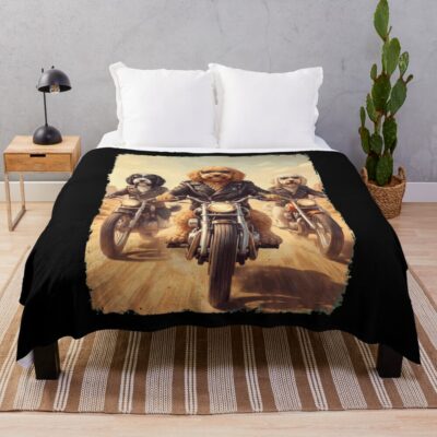 Cockapoo Vintage Artwork Throw Blanket
