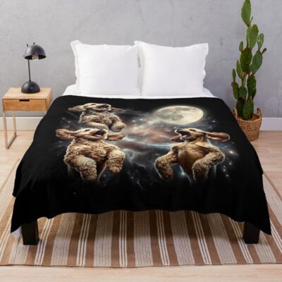 Cockapoo Retro Artwork Throw Blanket
