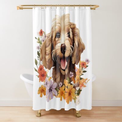 Cockapoo Modern Print Shower Curtain