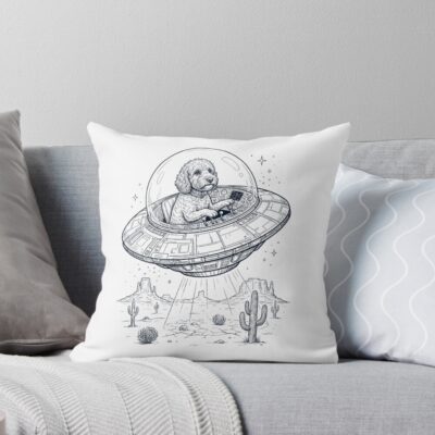 Cockapoo Modern Print Throw Pillow