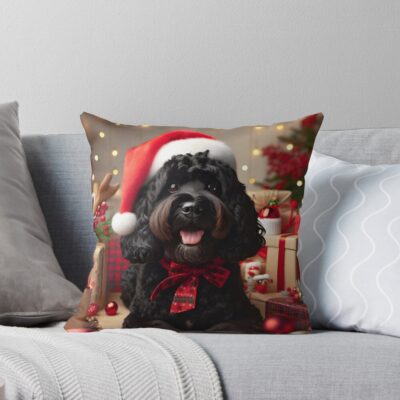 Cockapoo Vintage Design Throw Pillow