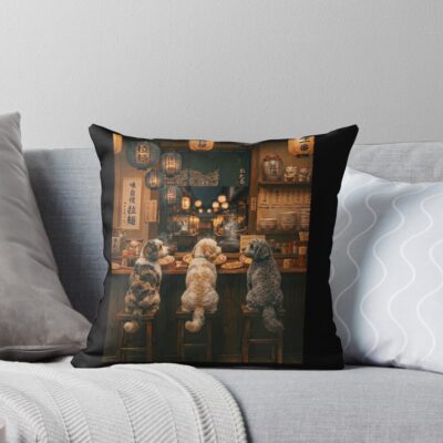 Cockapoo Vintage Artwork Throw Pillow